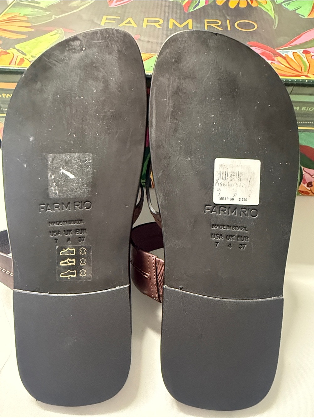 Farm Rios Coffee Tie Flat Sandal - Picture 8 of 8